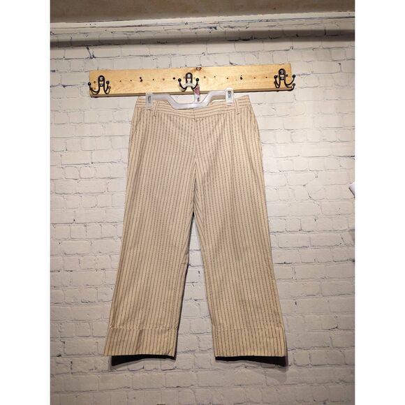 Banana Republic Capri pinstripe khaki pants 6 * - Picture 1 of 3